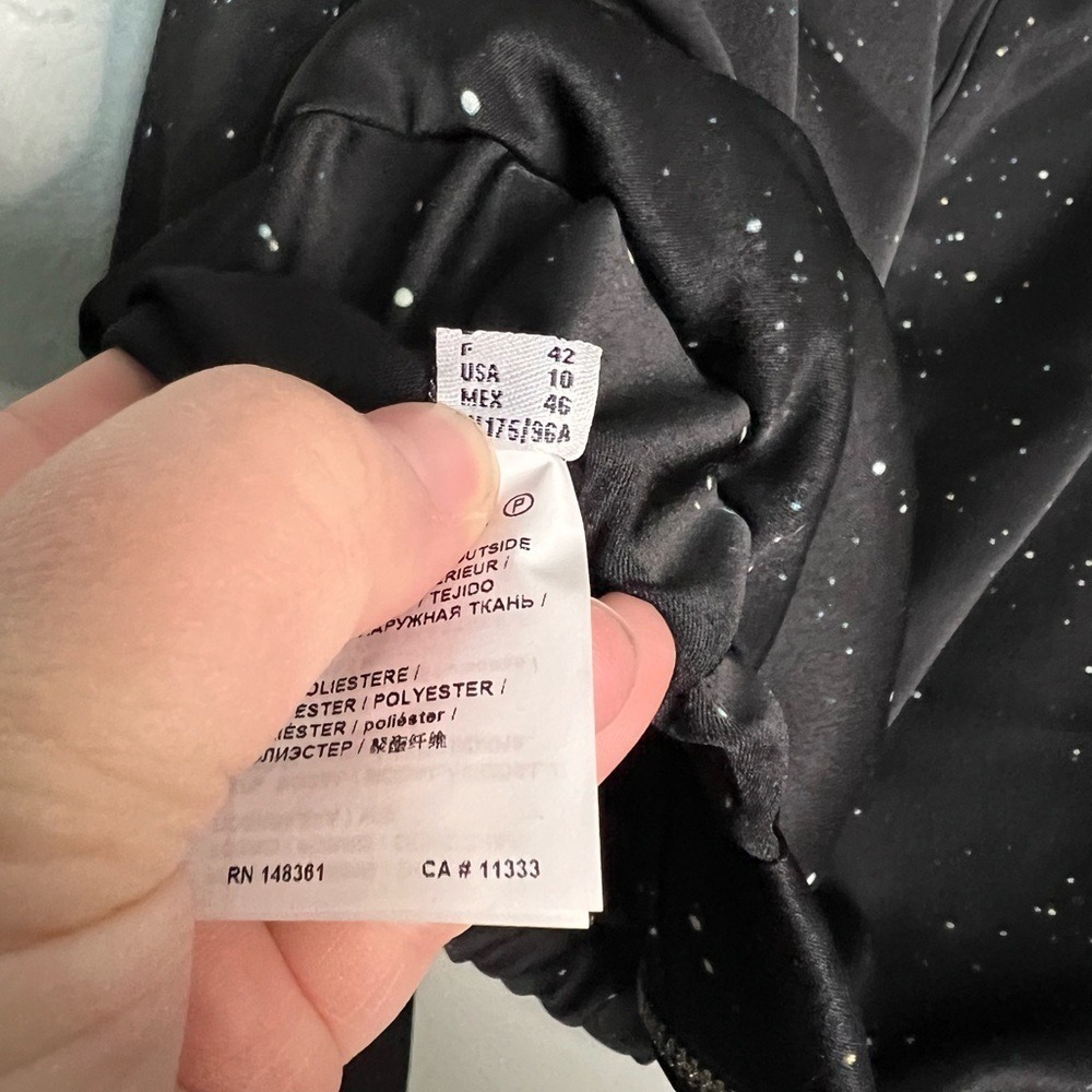Pinko Galaxy Print Track Bomber Jacket In Black tech retro 80s style alien space - Picture 6 of 14